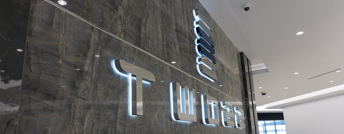 Commercial - Interior LED Logo - Two22 1100x430