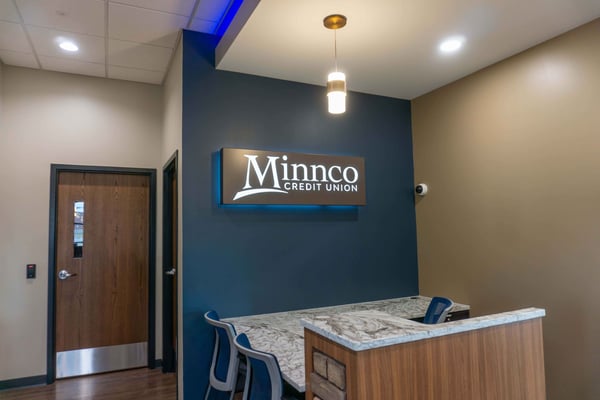 Financial - Interior LED Illuminated Sign - Minnco Credit Union - 1200