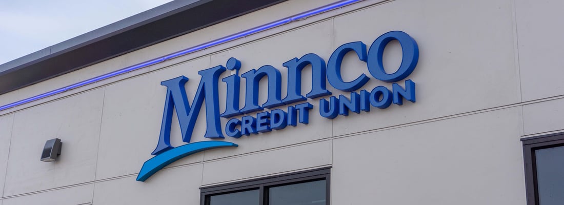Financial - LED Face Illuminated Letter Set - Minnco Credit Union - 1100