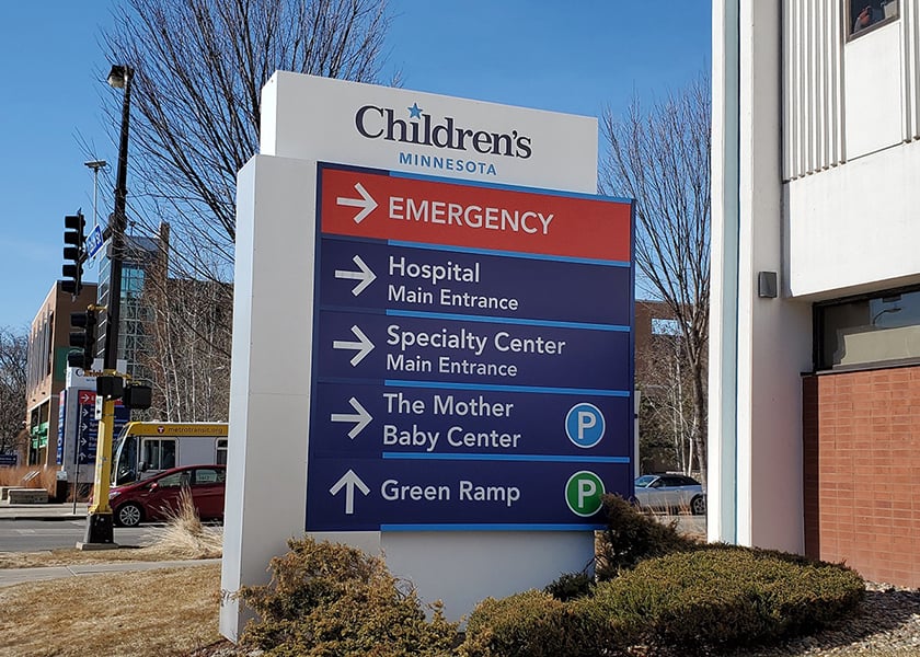 Healthcare - Directional Monument Sign - Childrens Minnesota copy
