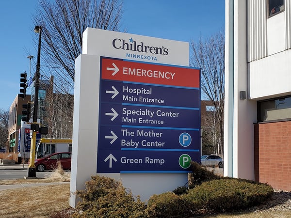 Healthcare - Directional Monument Sign - Childrens Minnesota