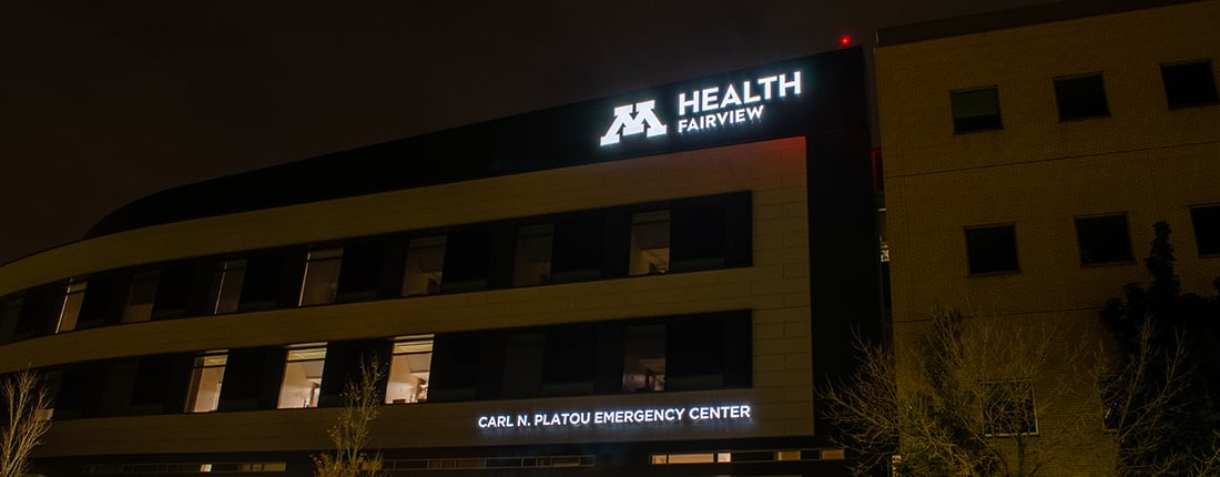 Healthcare - LED Letters - M Health Southdale 1100x430