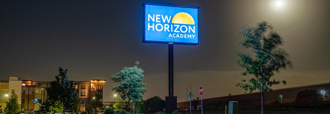 New Horizon Ramsey Pylon Sign Header