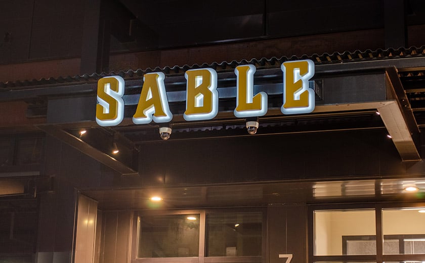 Sable LED Halo Letters Sign