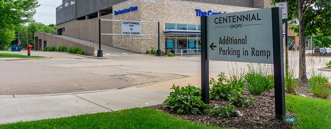 Retail - Directional Sign - Centennial Shops 1100x430