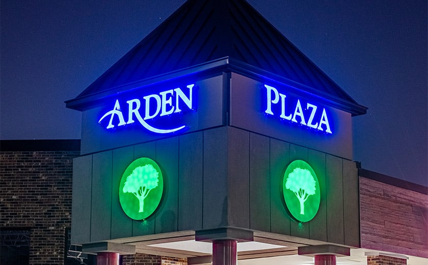 Arden Plaza Lighted Sign