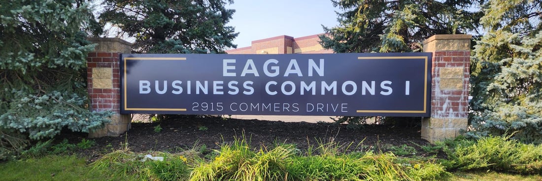 Saber Hall Eagan Business Monument Sign