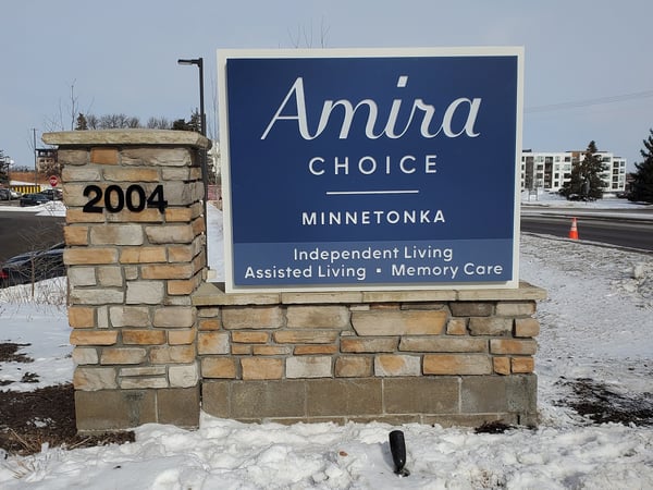Senior Living - Monument Sign - Amira Minnetonka