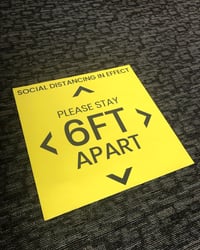 Social Distancing Floor Sign-1