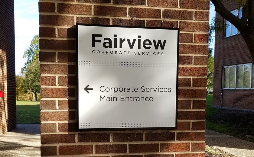 Fairview Corporate Services wayfinding sign 