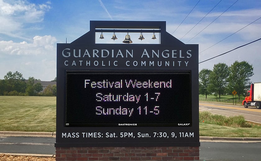 Guardian Angels Catholic Community Church Sign