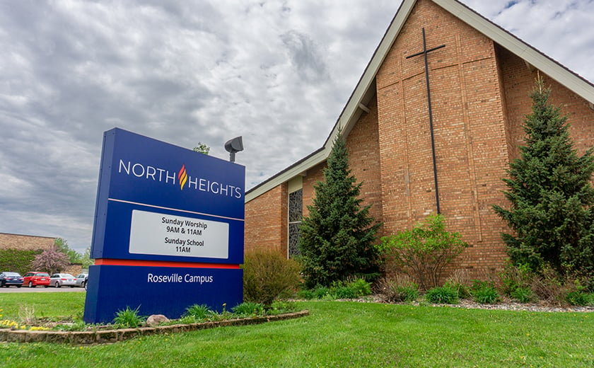 North Heights Roseville Campus Church Signage