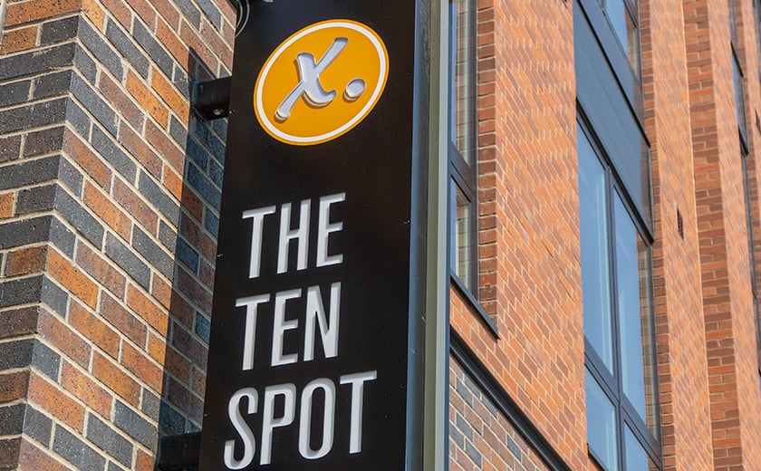 The Ten Spot exterior building sign 