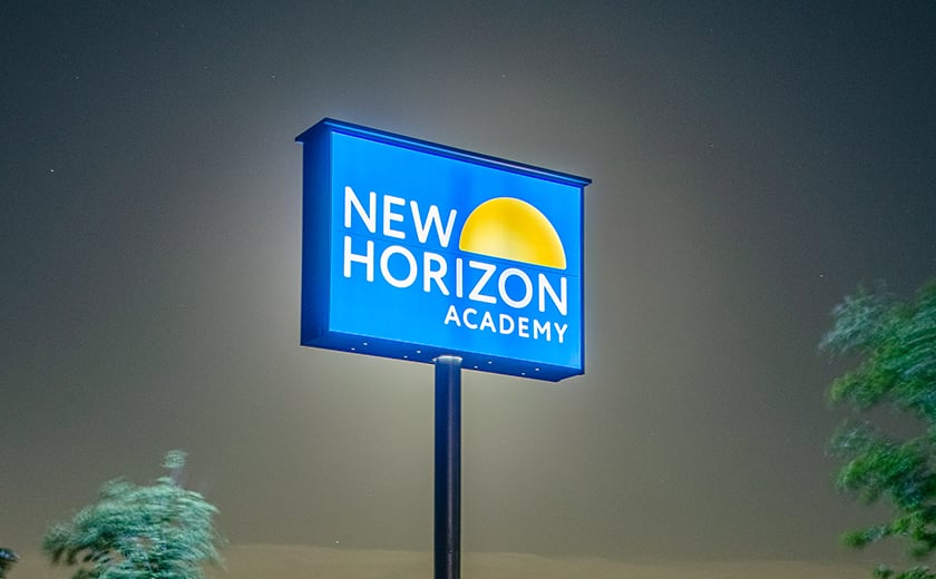 New Horizon Academy Pylon Freestanding sign 