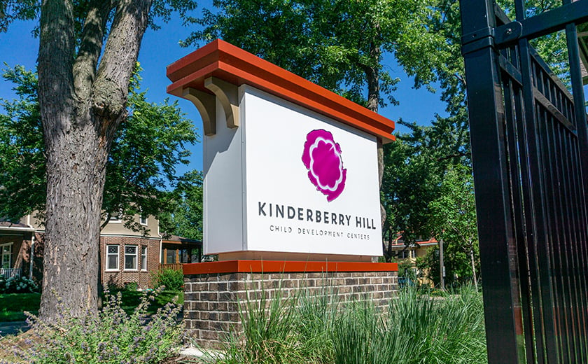 Kinderberry Hill Child Development Center exterior monument sign 