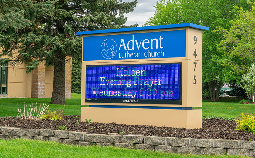 Advent Lutheran Church LED Digital Display 