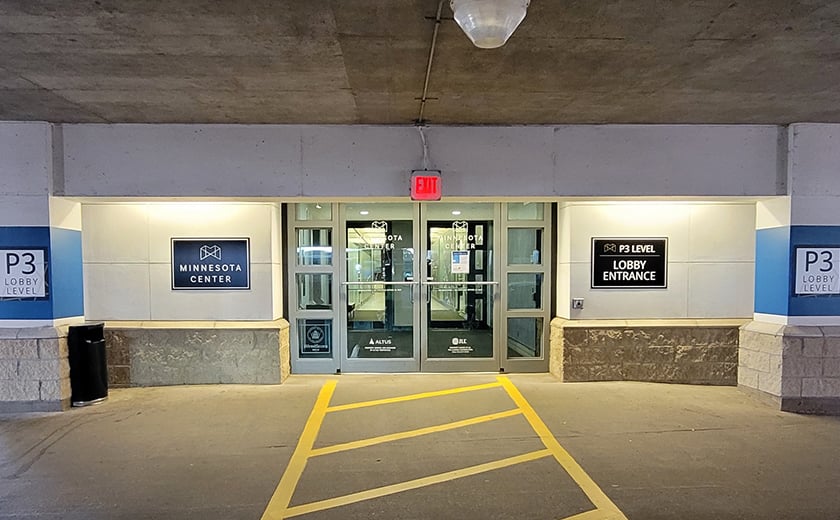 Minnesota Center Parking level signage 