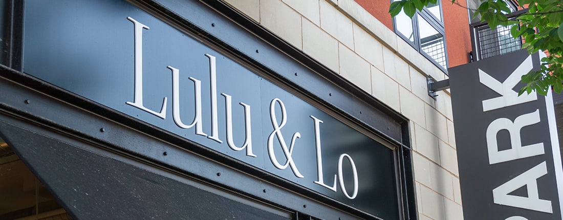 Lulu & Lo retail store exterior building signage