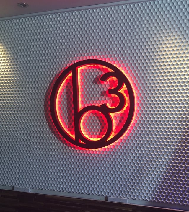 LED Halo Illuminated Custom Sign - B3 Burger Bar