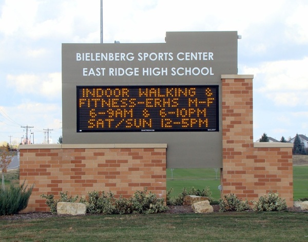 Example of school LED message center from Spectrum Signs