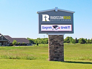 Radisson Road Baptist Church LED sign