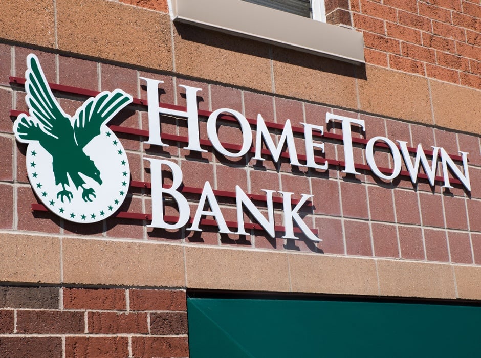 Home Town Bank Industrial Sign