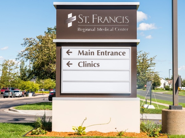 St. Francis Regional Medical Center Directional Monument Sign
