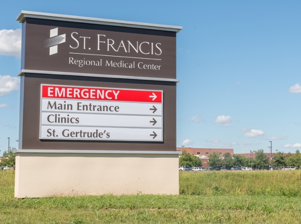 St Francis Regional Medical Center Directional Sign