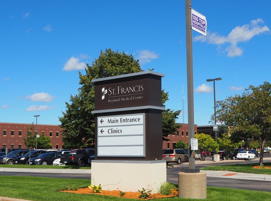 Example of hospital signs developed by Spectrum Signs
